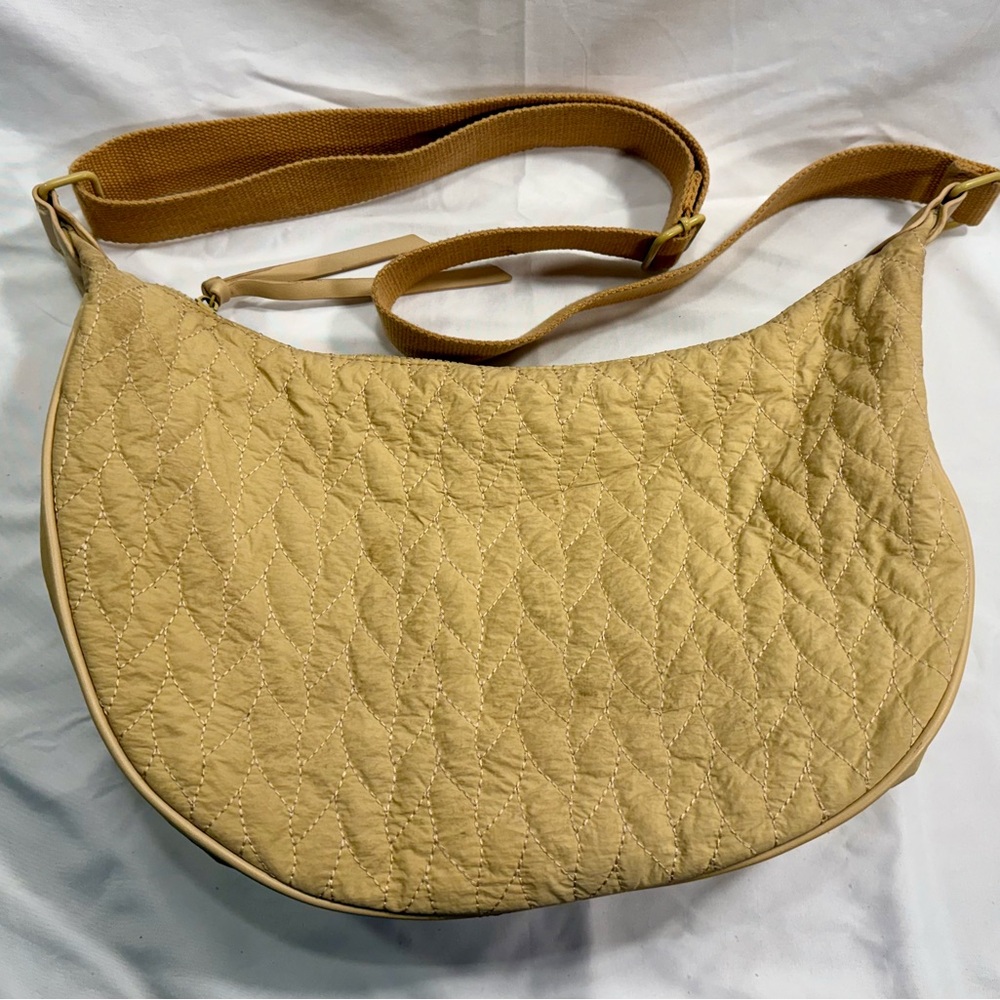 Metro Muse Tan Crossbody Dumpling Bag